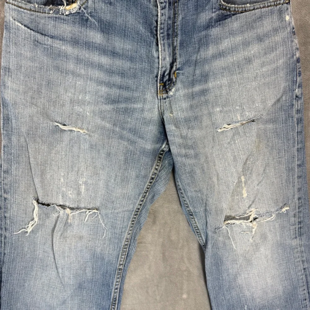 Vintage‎ GAP Loose Straight Fit Jeans Men's Size 34x30 Blue Distressed Denim